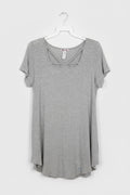 Grey Criss Cross Top