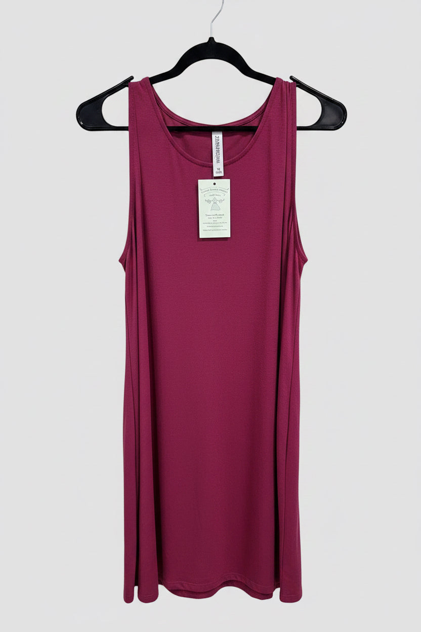 Burgundy Sleeveless long top