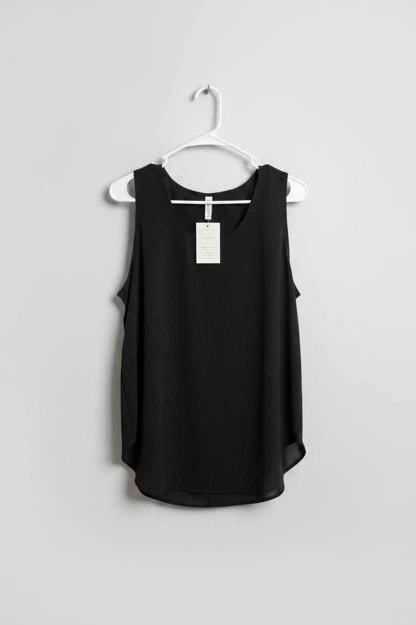Sleeveless black top